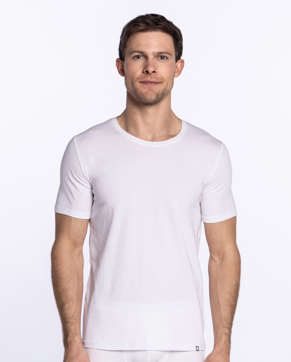 Round neck t-shirt, organic cotton, Ecologix Color White - 1