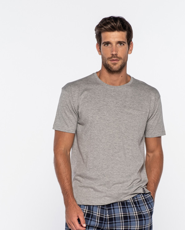 Short sleeve t-shirt, Basix Color Grey - 1