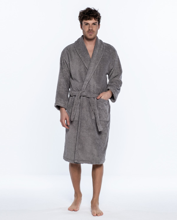 Dressing gown, Basix Color Grey - 1