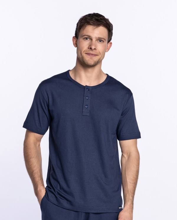 T-shirt à manches courtes, Loungewear Couleur Bleu marine - 1