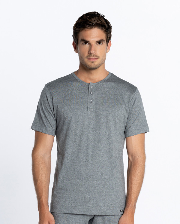 T-shirt à manches courtes, Loungewear Couleur Gris - 1