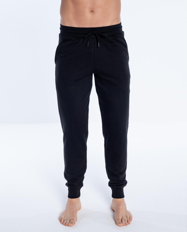 Long plush trousers, Basix Color Black - 1