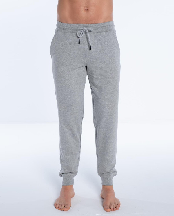 Long plush trousers, Basix Color Grey - 1