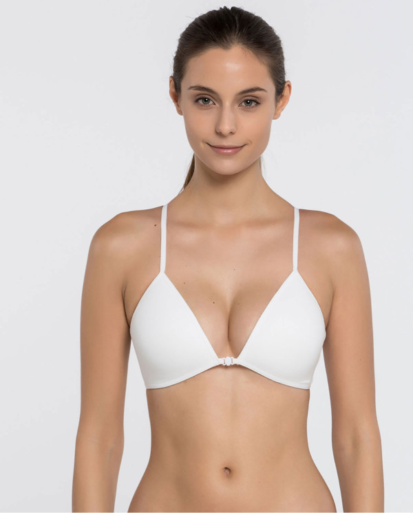 Soutien-gorge triangle Basix Couleur Blanc - 1