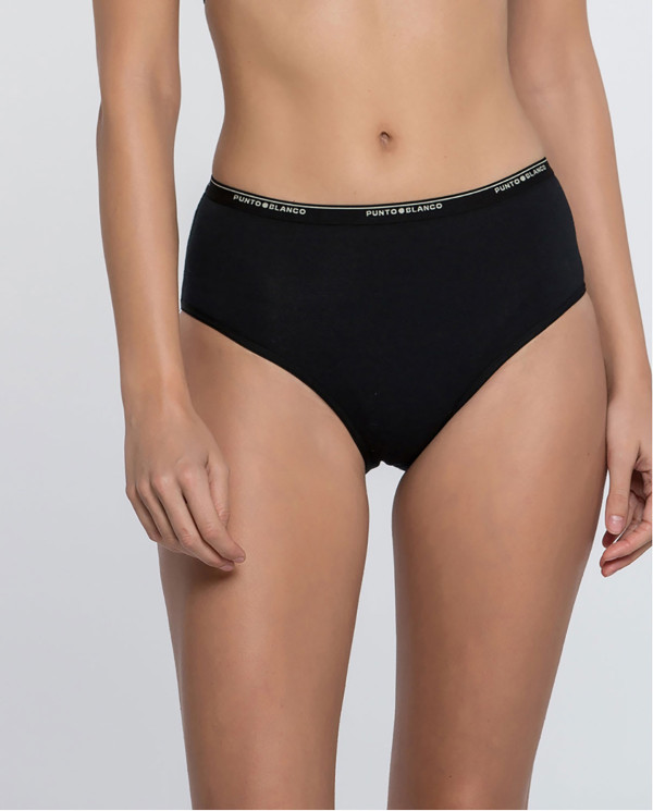 Brief haute Basix Couleur Noir - 1