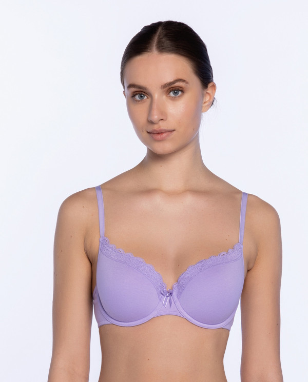 Soutien-gorge mousse et armature Urban Lace Couleur Lilas - 1