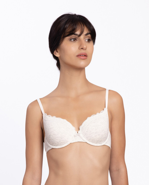 Soutien-gorge mousse et armature Urban Lace Couleur Gris - 1