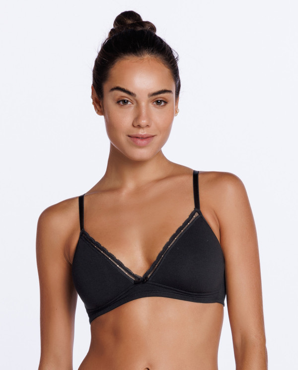 Soutien-gorge sans mousse ni armature Urban Lace Couleur Noir - 1