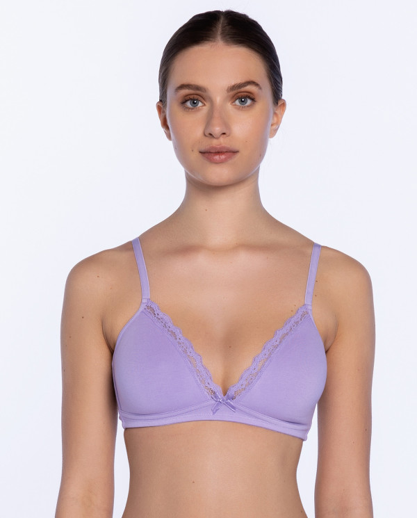 Soutien-gorge sans mousse ni armature Urban Lace Couleur Lilas - 1