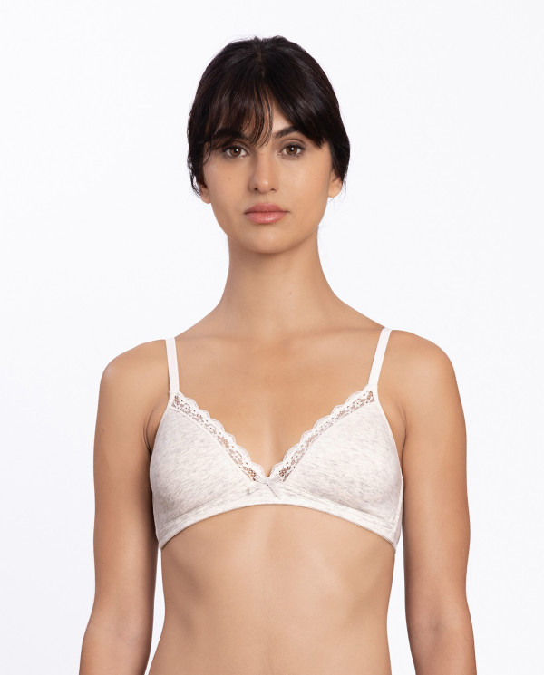 Soutien-gorge sans mousse ni armature Urban Lace Couleur Gris - 1