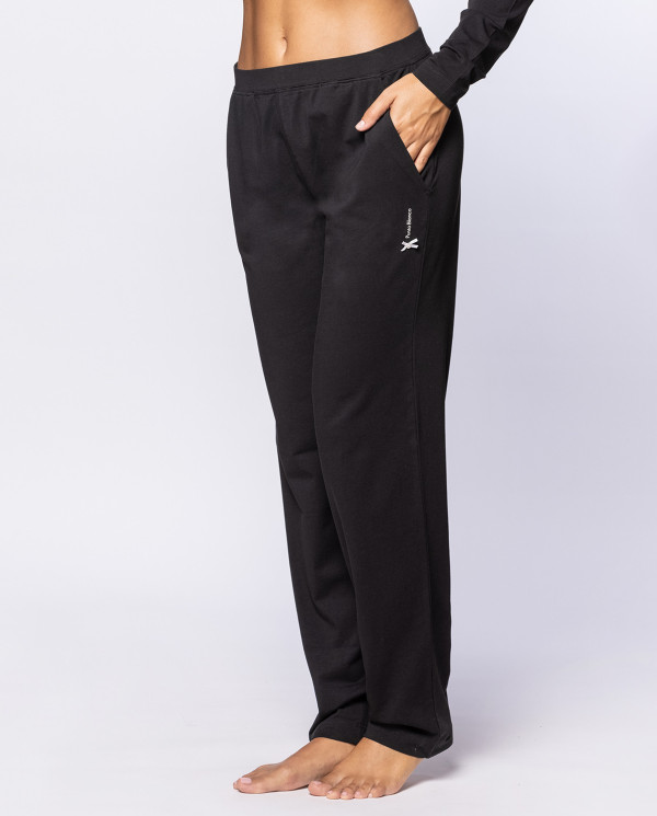 Pantalon long en coton stretch, Basix Couleur Noir - 1