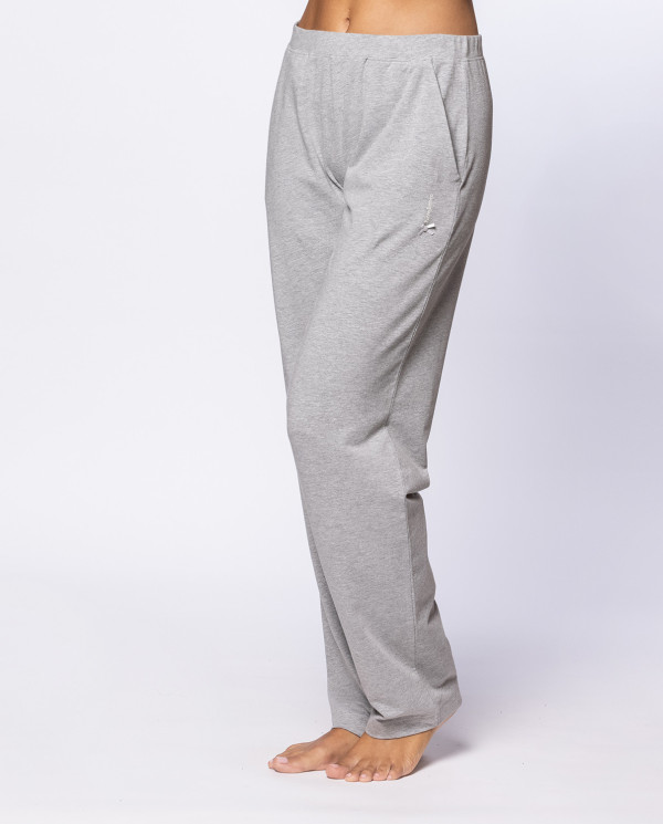 Pantalon long en coton stretch, Basix Couleur Gris - 1