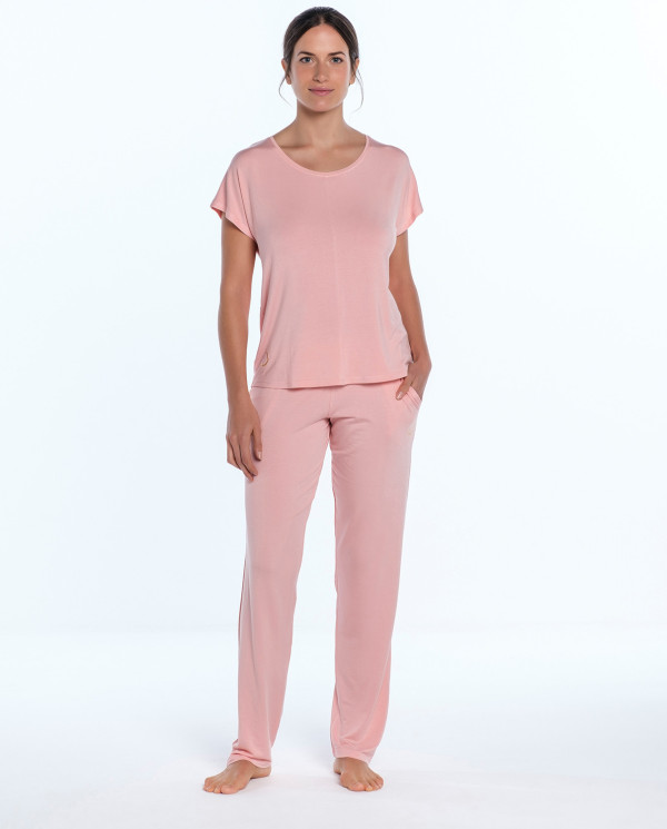 Conjunt de modal elàstic, Loungewear Color Rosa - 1