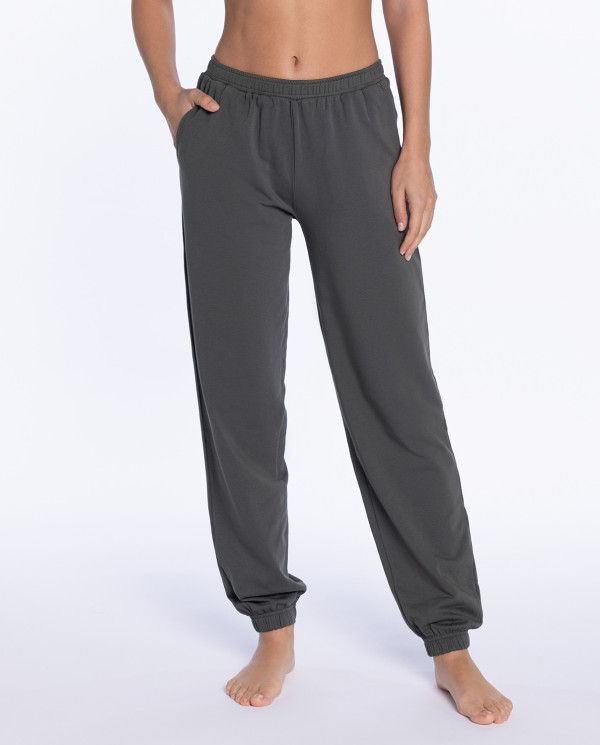 Pantalon molleton stretch, Loungewear Couleur Gris - 1