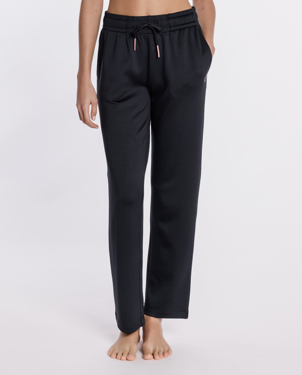 Pantalón largo de modal elástico, Loungewear Color Negro - 1