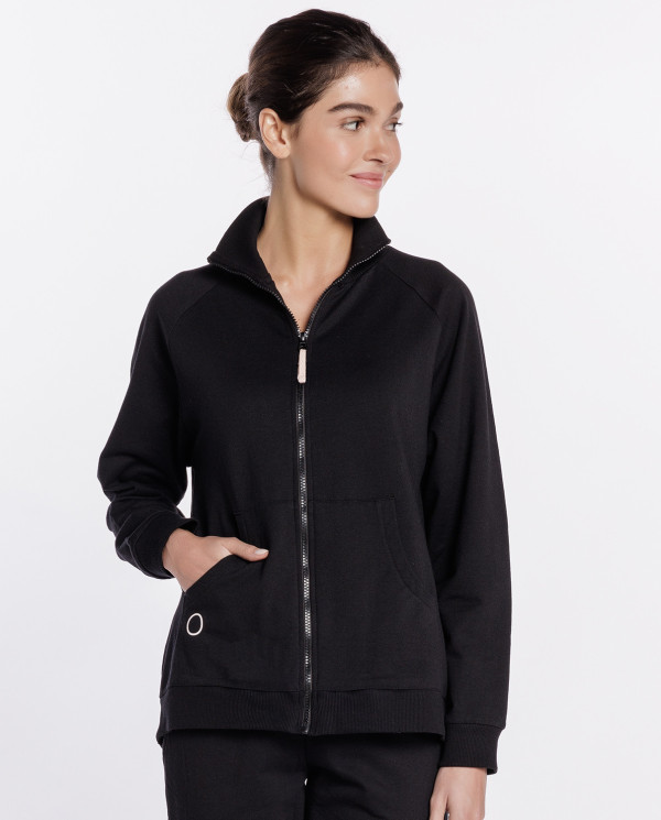 Chaqueta de felpa, Loungewear Color Negro - 1