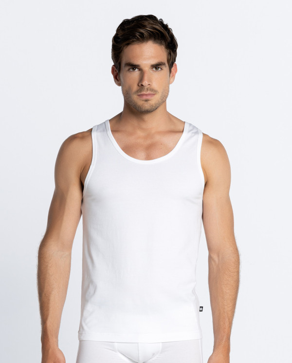 Basix Sleeveless T-shirt Color White - 1