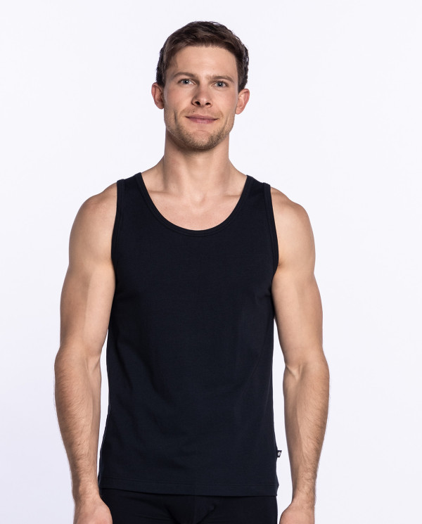 Basix Sleeveless T-shirt Color Black - 1