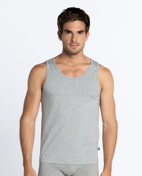 Chemise sans manches Basix Couleur Gris - 1