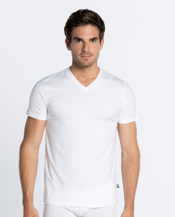 T-shirt manches courtes, Basix Couleur Blanc - 1