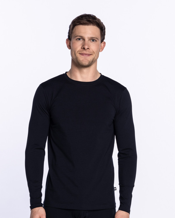 Basix long-sleeve T-Shirt Color Black - 1