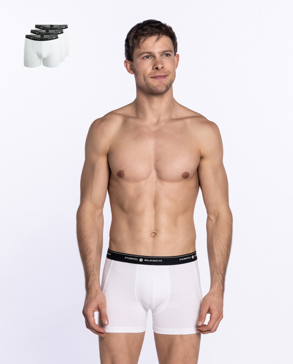 3-Pack Boxers, Basix Color White - 1