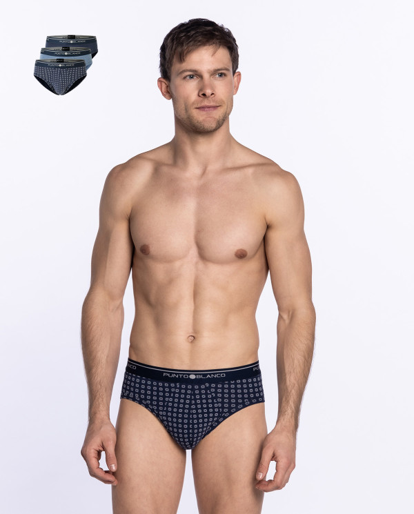 Pack of 3 Briefs, Basix Color Assorted - 1