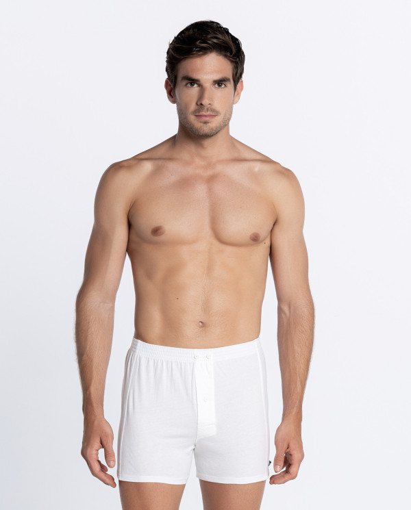 Basico Open Boxer Color White - 1