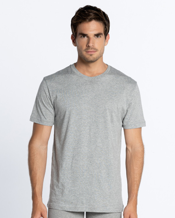 Short sleeve T-shirt, Basico Color Grey - 1