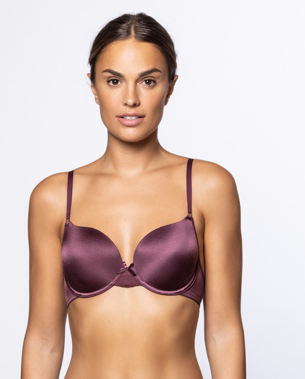 Light foam bra with underwire, Commodity Color Burgundy - 1