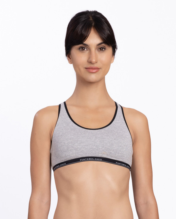 Top deportivo, Basix Color Gris - 1