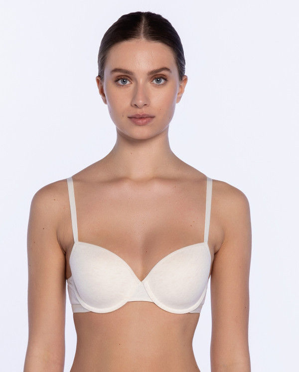 Soutien-gorge mousse Basix Couleur Beige - 1