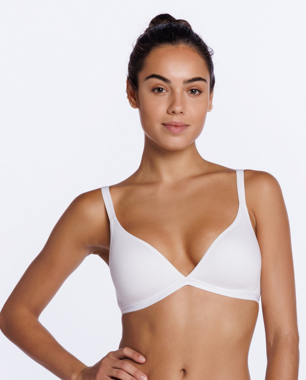 Soutien-gorge triangle mousse, Basix Couleur Blanc-901 - 1