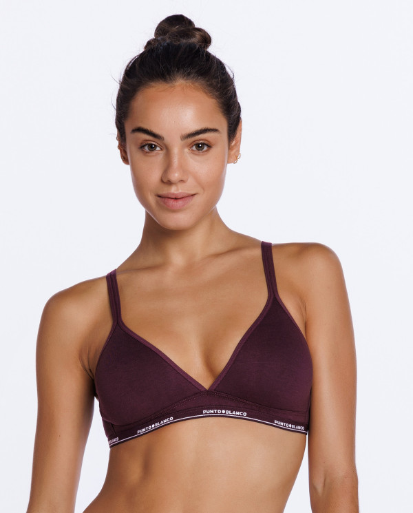 Basix Bra without foam Color Burgundy - 1