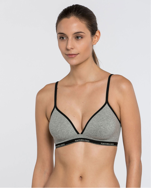 Basix Bra without foam Color Grey - 1