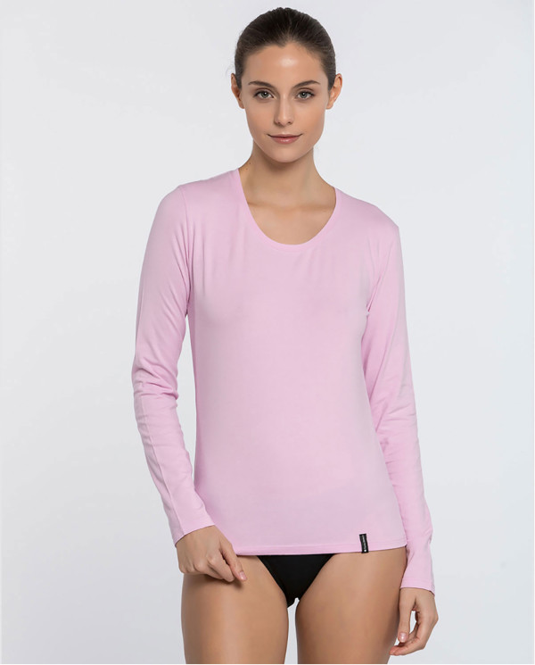 Basix long-sleeve T-shirt Color Pink - 1