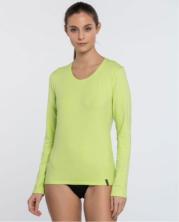 Basix long-sleeve T-shirt Color Green - 1