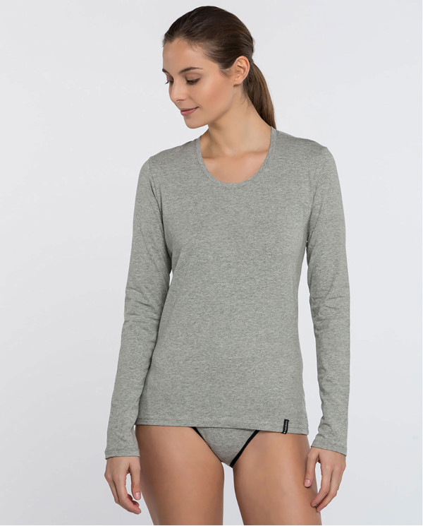 Basix long-sleeve T-shirt Color Grey - 1