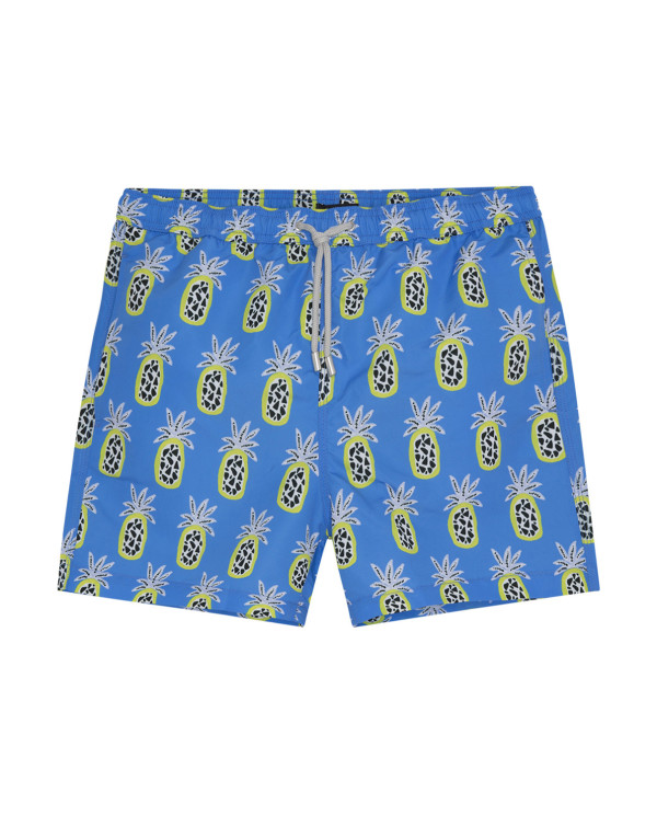 Pineapple Print Short, Seashore Color Navy - 1