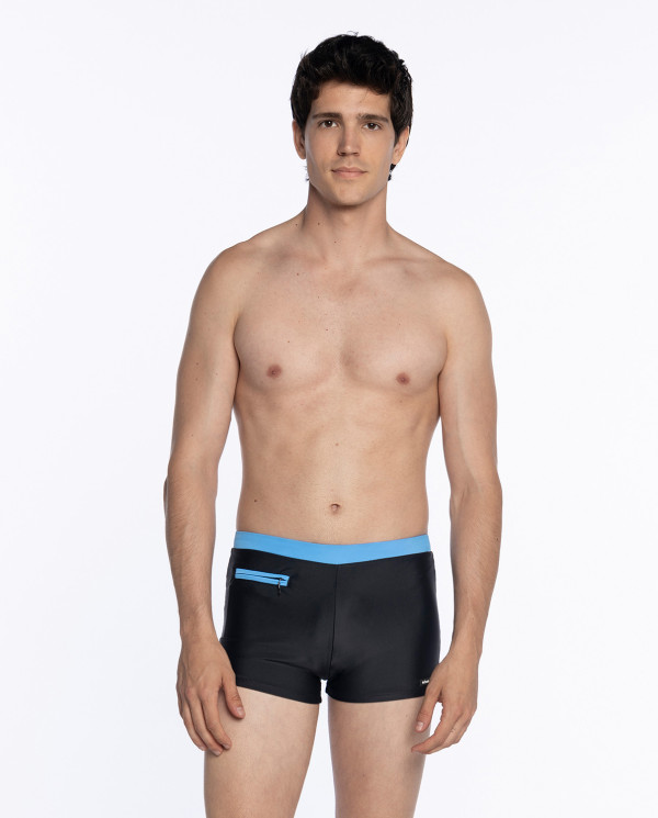 Boxer semi-uni Basic Line Couleur Noir - 1