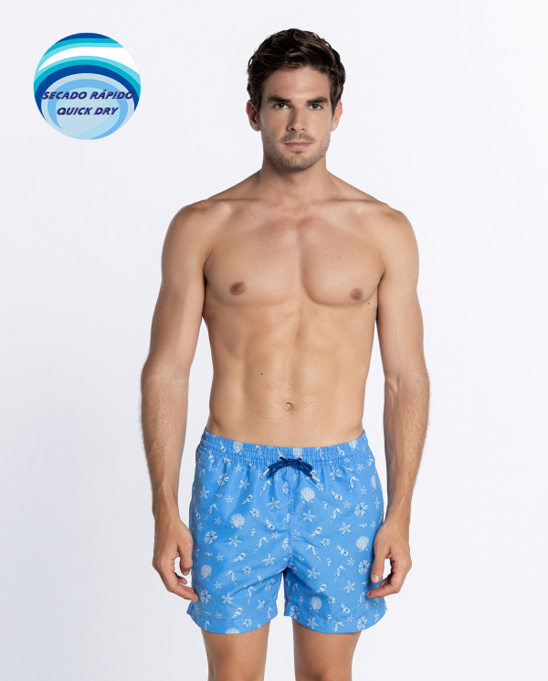 Short estampado marinero Blue Sea Color Azul - 1