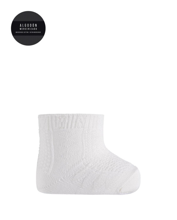 Links mercerized cotton socks Color Ivory - 1