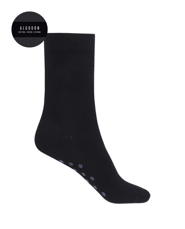 Cotton Socks - Non-slip Color Black - 1