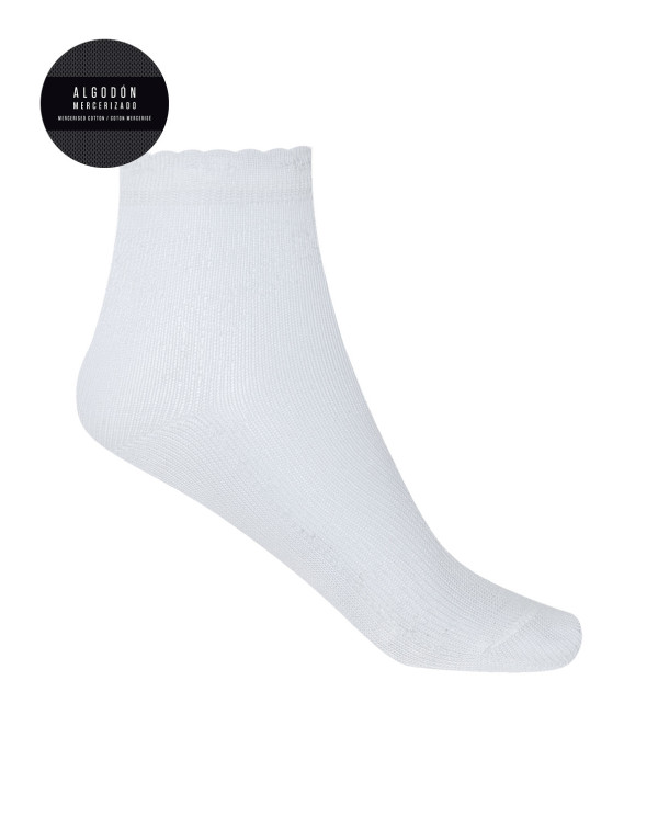 Chaussettes de cérémonie en coton mercerisé Couleur Beige - 1