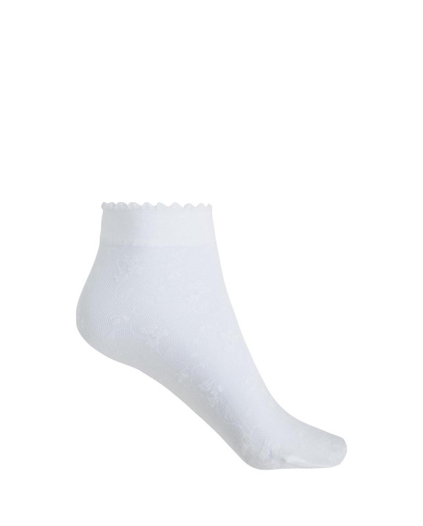 Bas court polyamide - fantaisie Couleur Blanc - 1