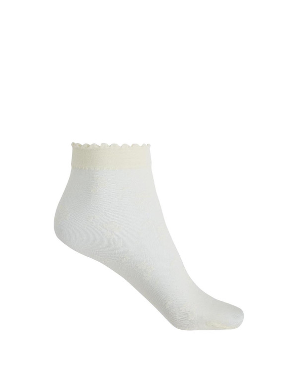 Short polyamide stocking - fantasy Color Ivory - 1