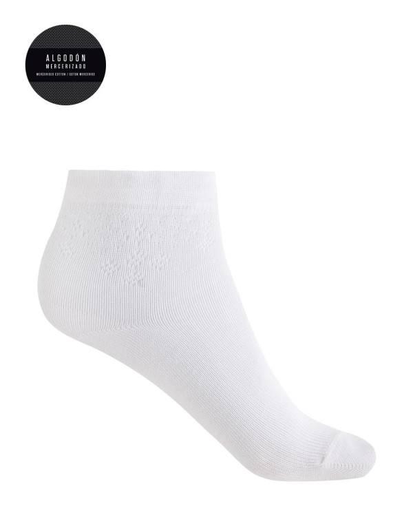 Chaussettes de cérémonie en coton mercerisé Couleur Blanc - 1