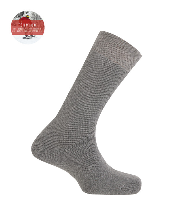 Chaussettes en coton - doublure intérieure - Thermique Couleur Bleu marine - 1