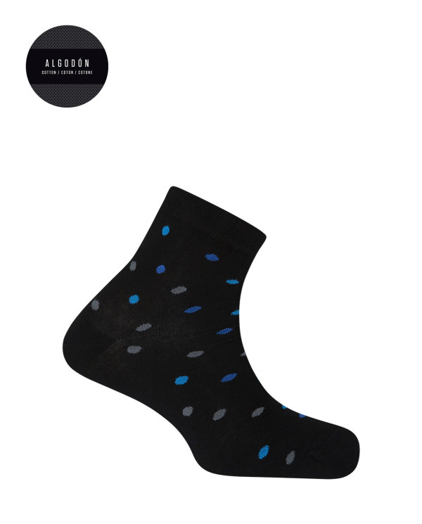 Chaussettes en coton - mailles Couleur Noir - 1