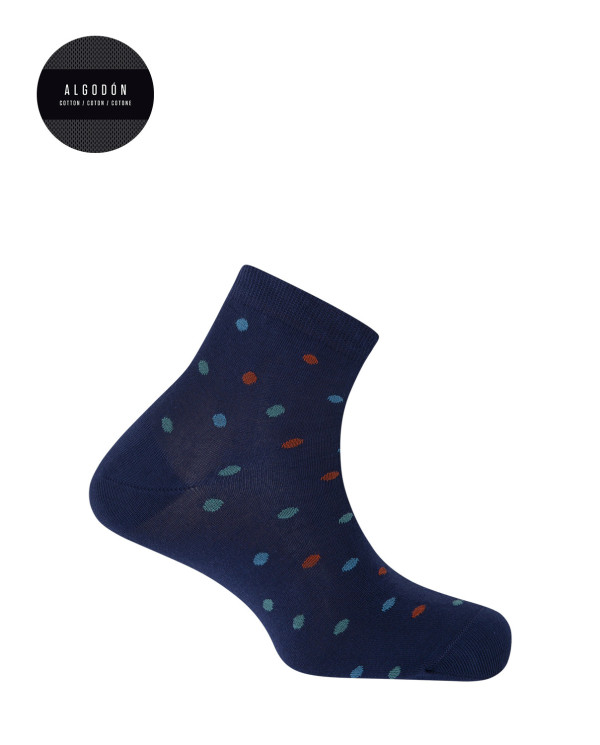 Chaussettes en coton - mailles Couleur Bleu marine - 1